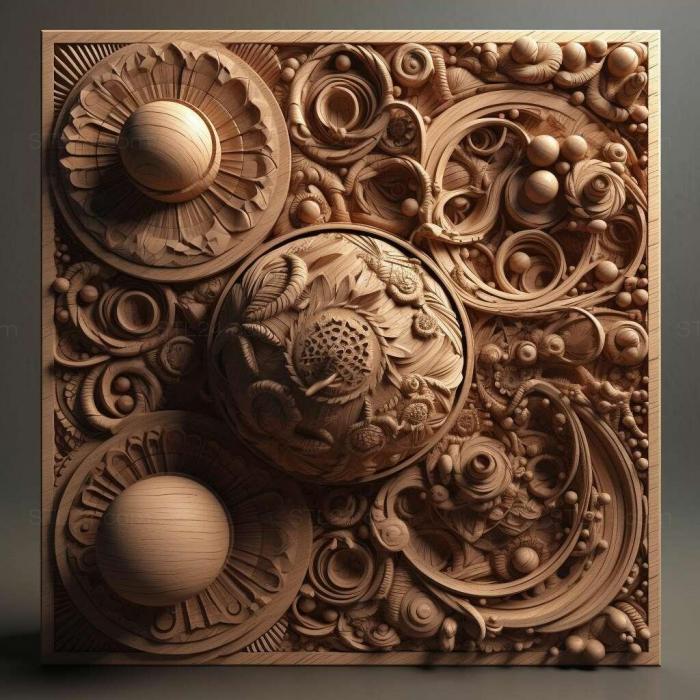 Patterns and decorations (stl particle 4, PATTERN_1512) 3D models for cnc